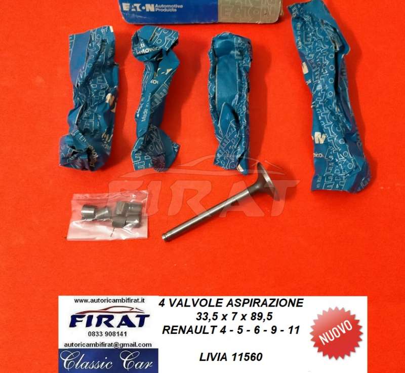 VALVOLE ASPIRAZIONE RENAULT 4 - 5 - 6 - 9 - 11 (11560)